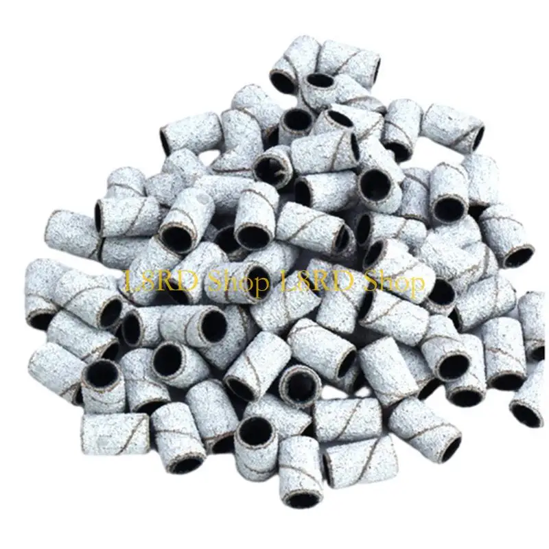 L8RD 100pcs Versatile Sanding Bands with Different Grits for Nail Drill Polishing DIY