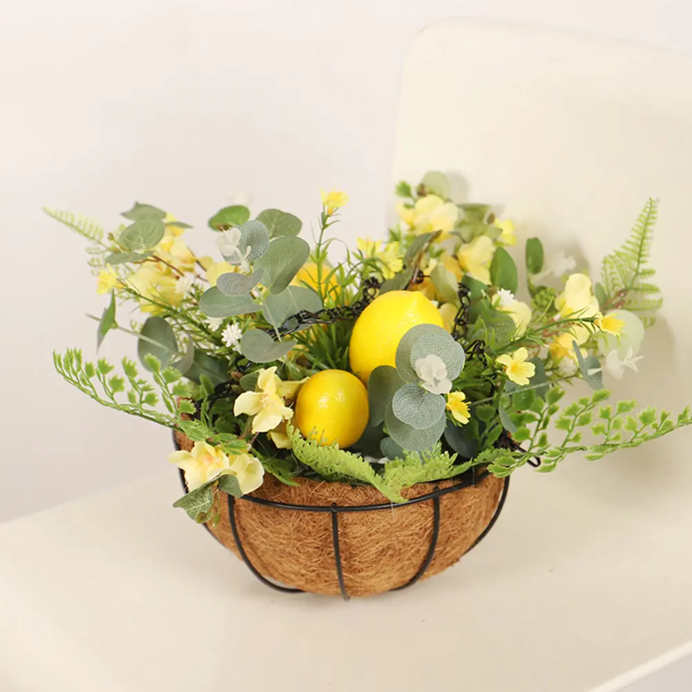 

Hanging Flower Basket High Quality Sturdy Indoor Hanging Plant Basket Balcony Planter Holder Natural Beautiful Garden Decor