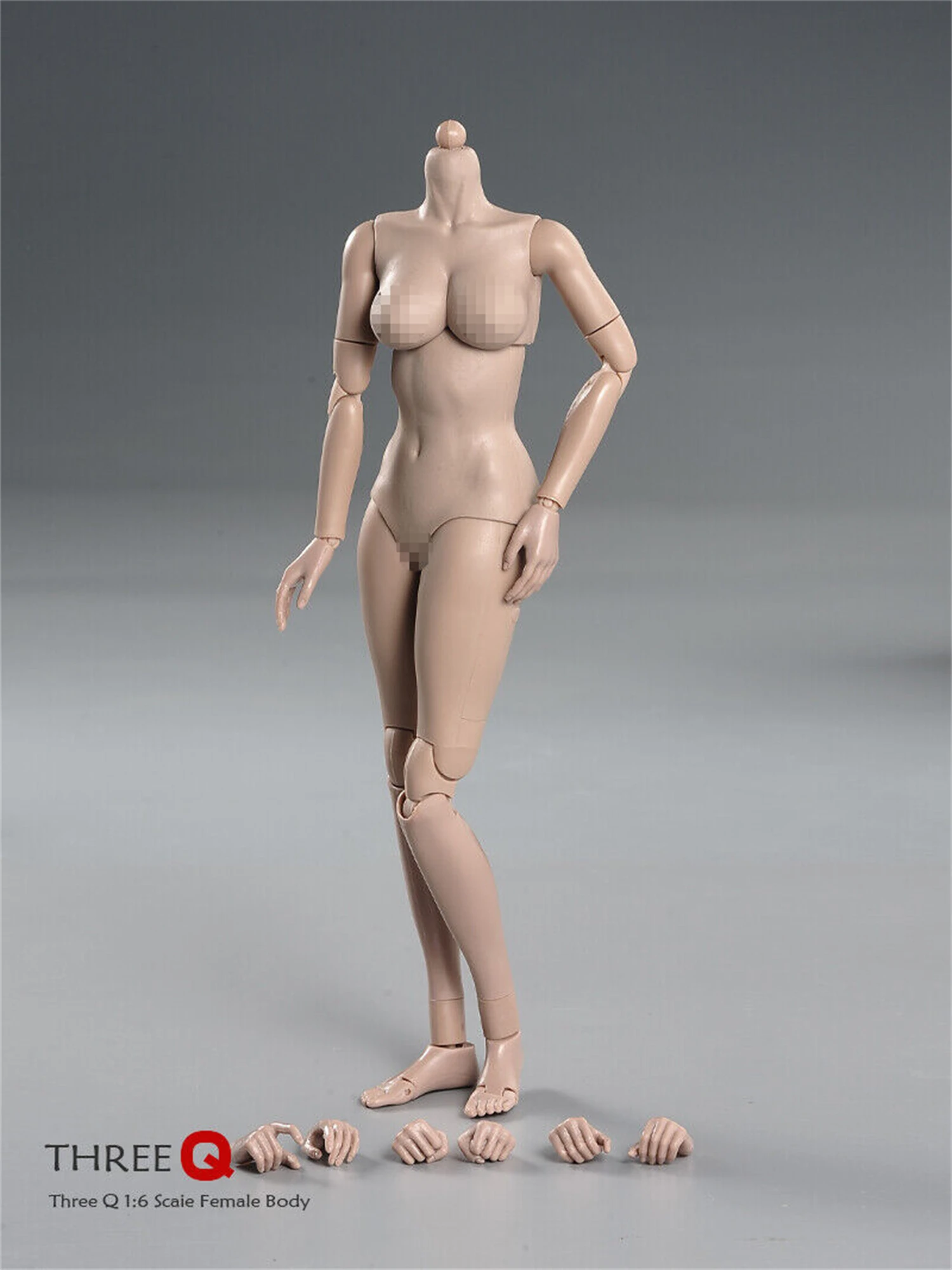 1/6 Scale TQ0520 Female Soldier With Semi Encapsulat  Colloidal  Wheat Colored Super Large Breast 12Inch Action Figure Body Dol