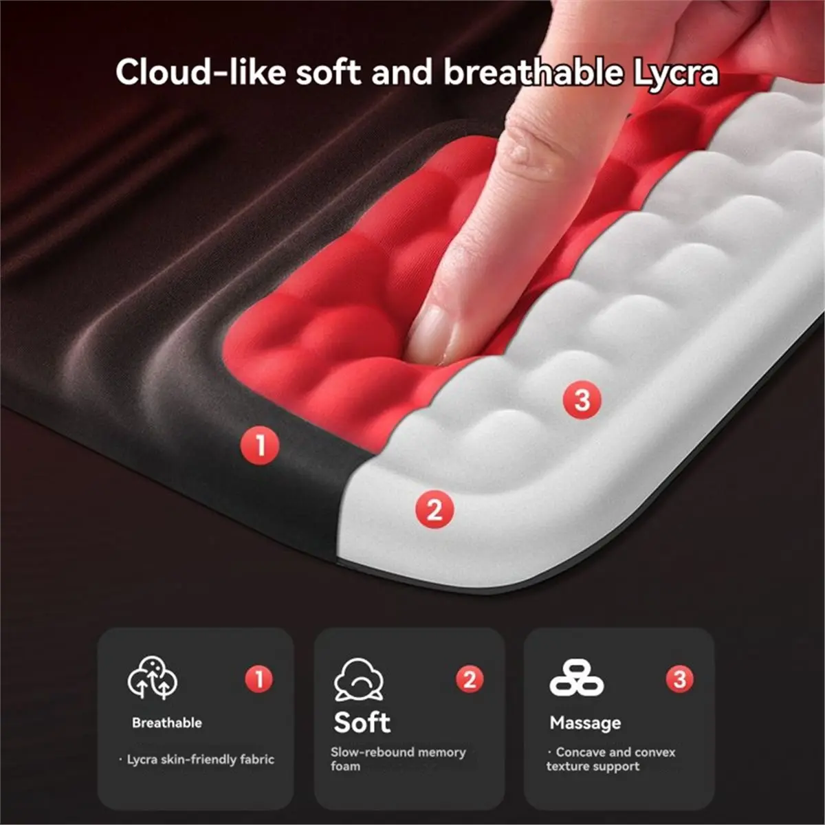goodidea Ergonomic Keyboard Mouse Wrist Rest, Memory Foam Material with Integrated Keyboard Pad Wrist Pad with Wrist Gel B