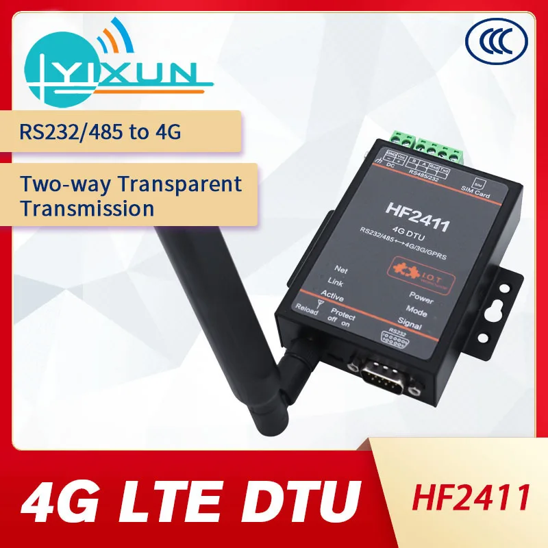 HF2411-GL 4G DTU Module Bidirectional Transparent Transmission 485/232 serial port Wireless Data Transmission Server Netcom