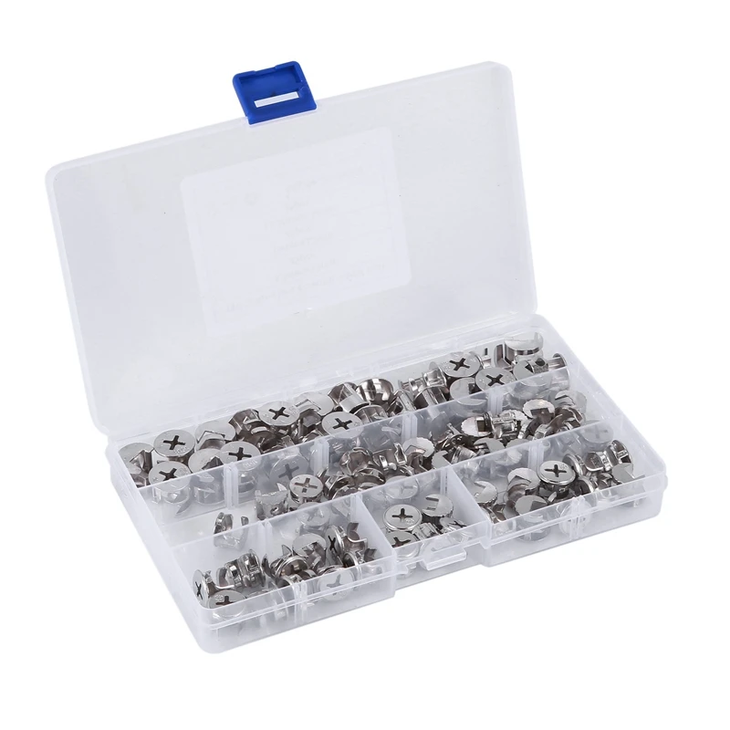 75 Pcs Furniture Connecting Cam Lock Fittings, Furniture Connecting Fastener Cabinet Connectors Hardware Bolts