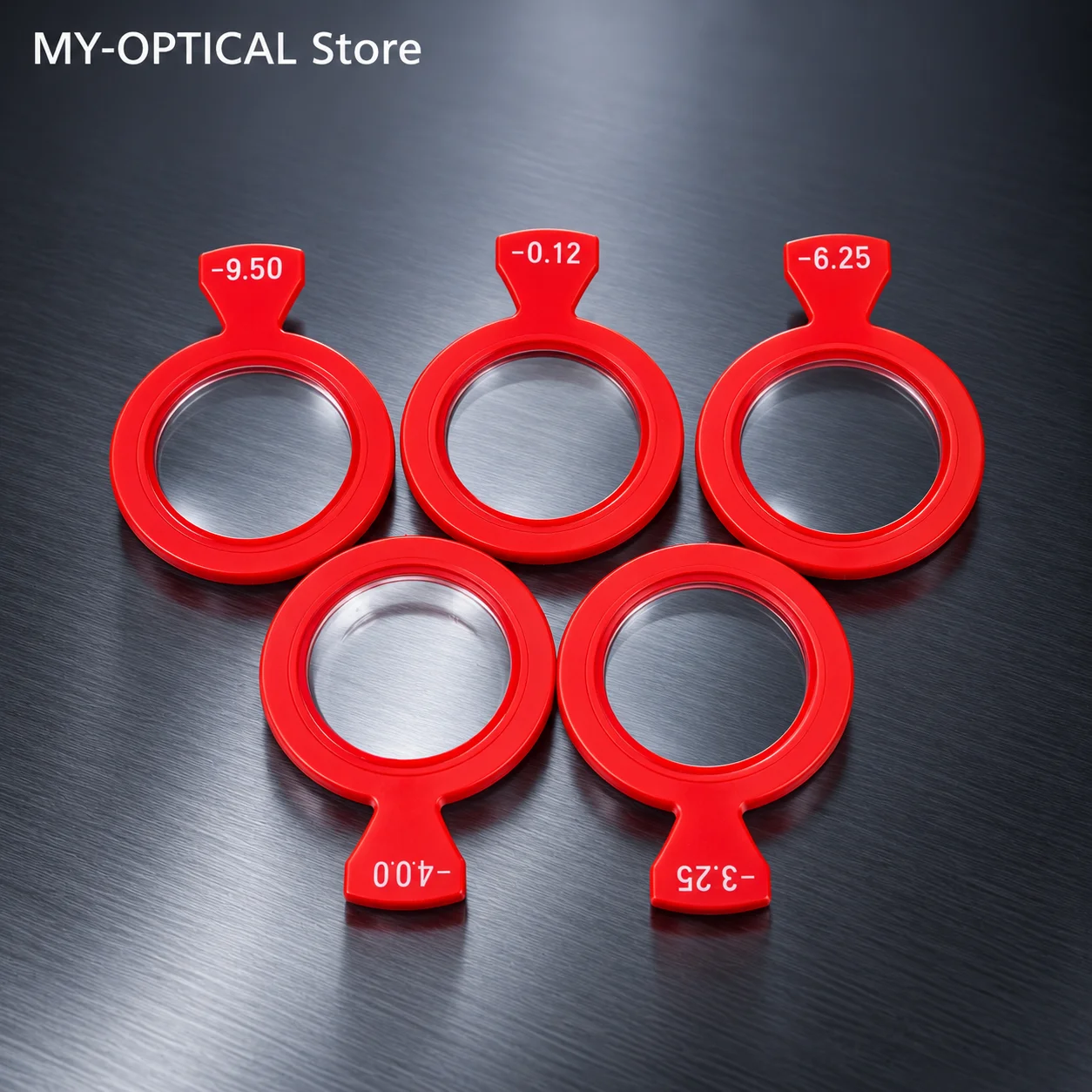 Myopic Spherical Trial Lens -0.12 to -45.00D 26mm Plastic Rim Ophthalmic Lens for Optometry Trial Set