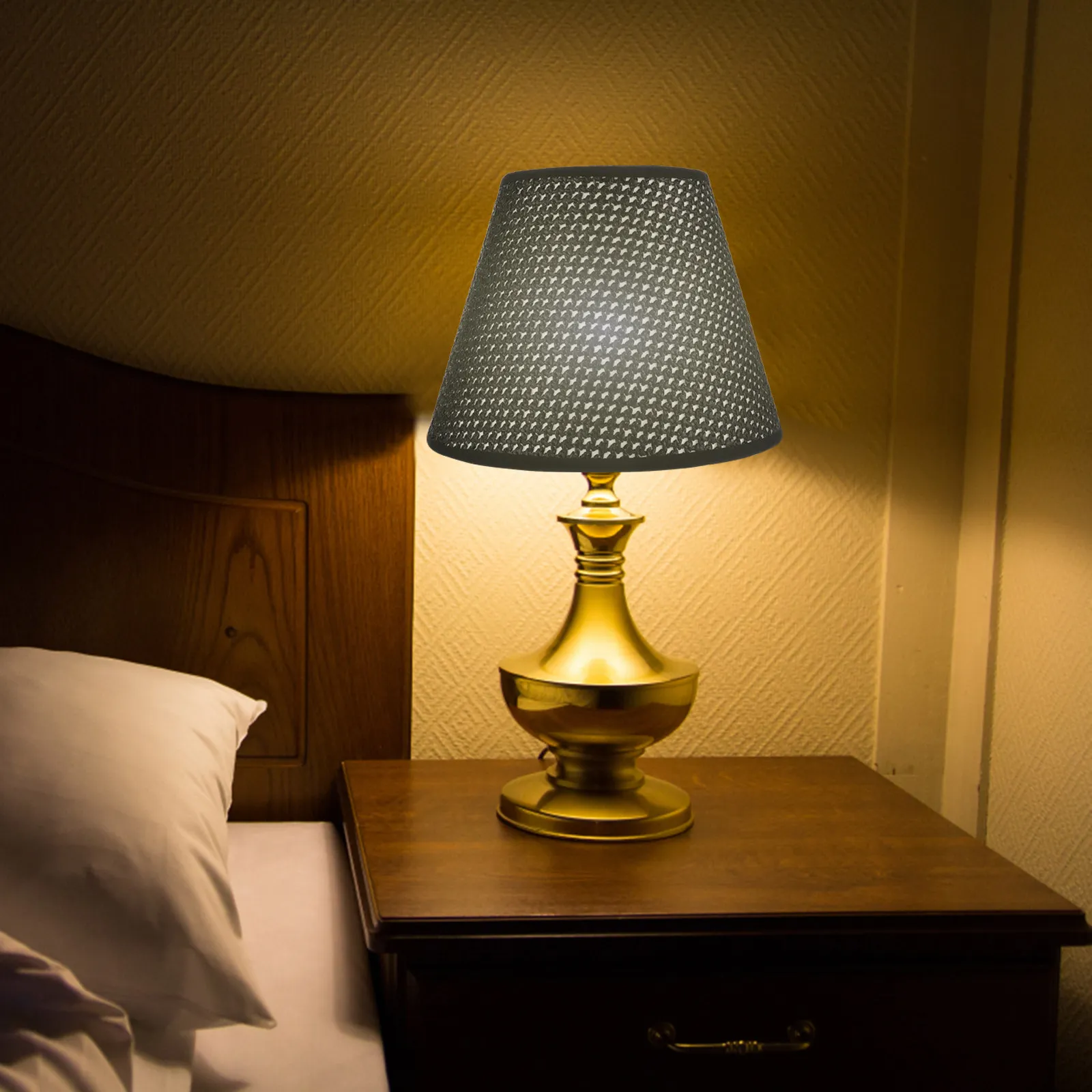 

Lamp Shade Woven Rattan Design Table Lamp Cover Replacement Elegant Decoration Soft Light Diffuser Desktop Bedside