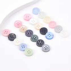 4 구멍 11mm 라운드 셔츠 단추 의류 어린이 아기 귀여운 착용 의류 장식 바느질 수제 DIY 액세서리