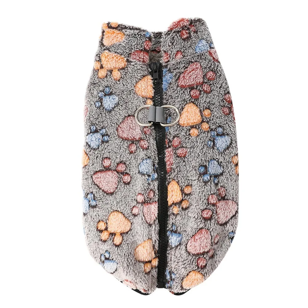 

New Fleece Winter Dog Clothes Warm D-ring Dog Coat Jacket Soft Elastic Dog Sweater Chihuahua