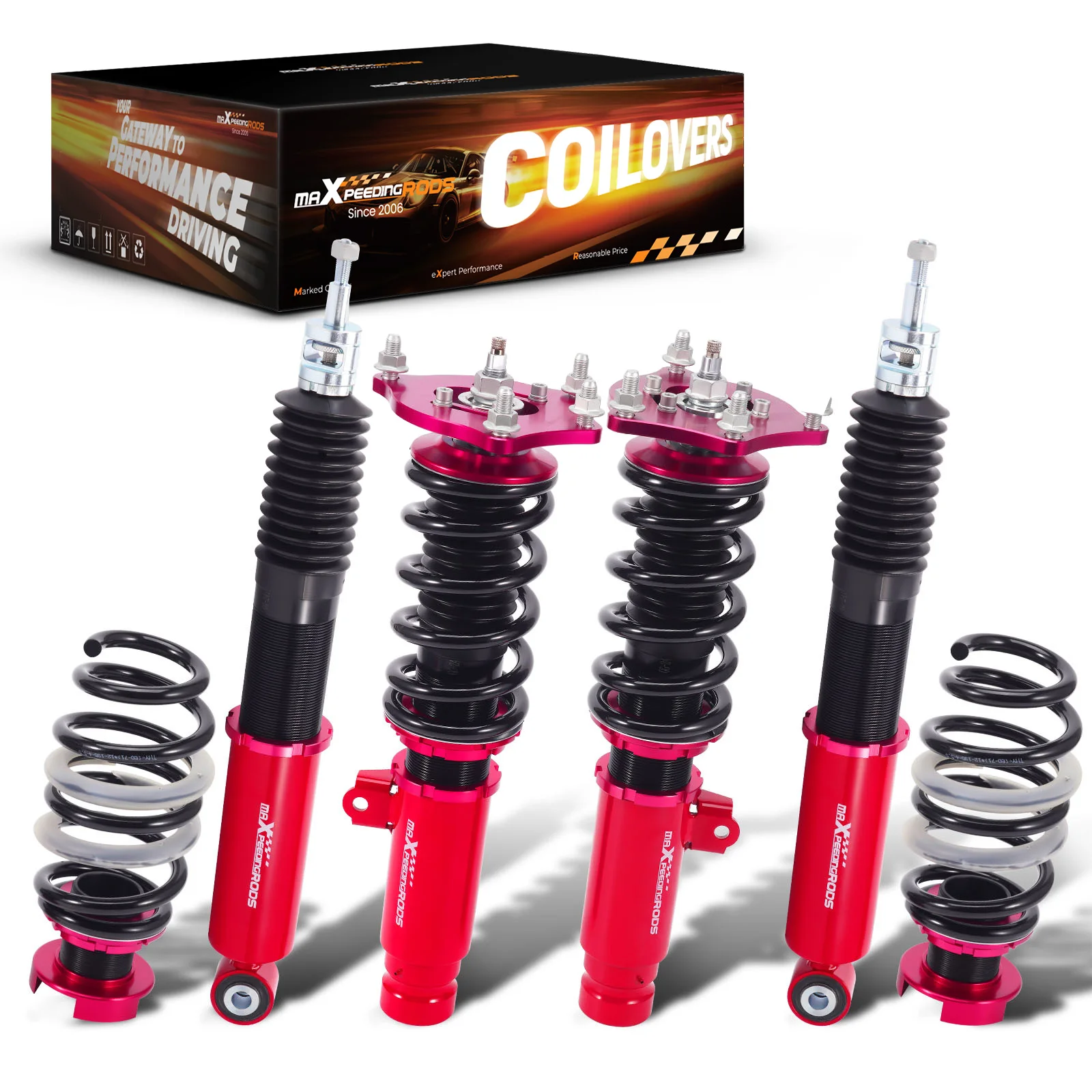 Maxpeedingrods Adjustable Coilover Kit For Honda Civic Hatchback 2016-2021 52mm