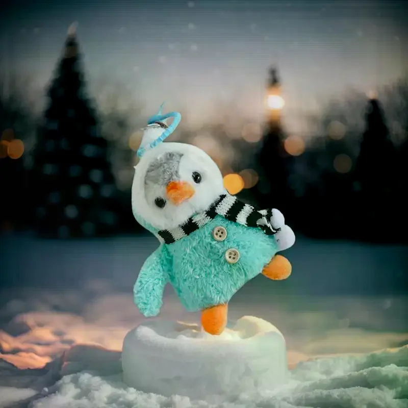 Winter-Pinguin-Plüschpuppe, Schlüsselanhänger, Spielzeug mit Weihnachtsschal; Mädchen-Taschenanhänger, Rucksack-Anhänger zum Aufhängen, Geburtstagsgeschenk