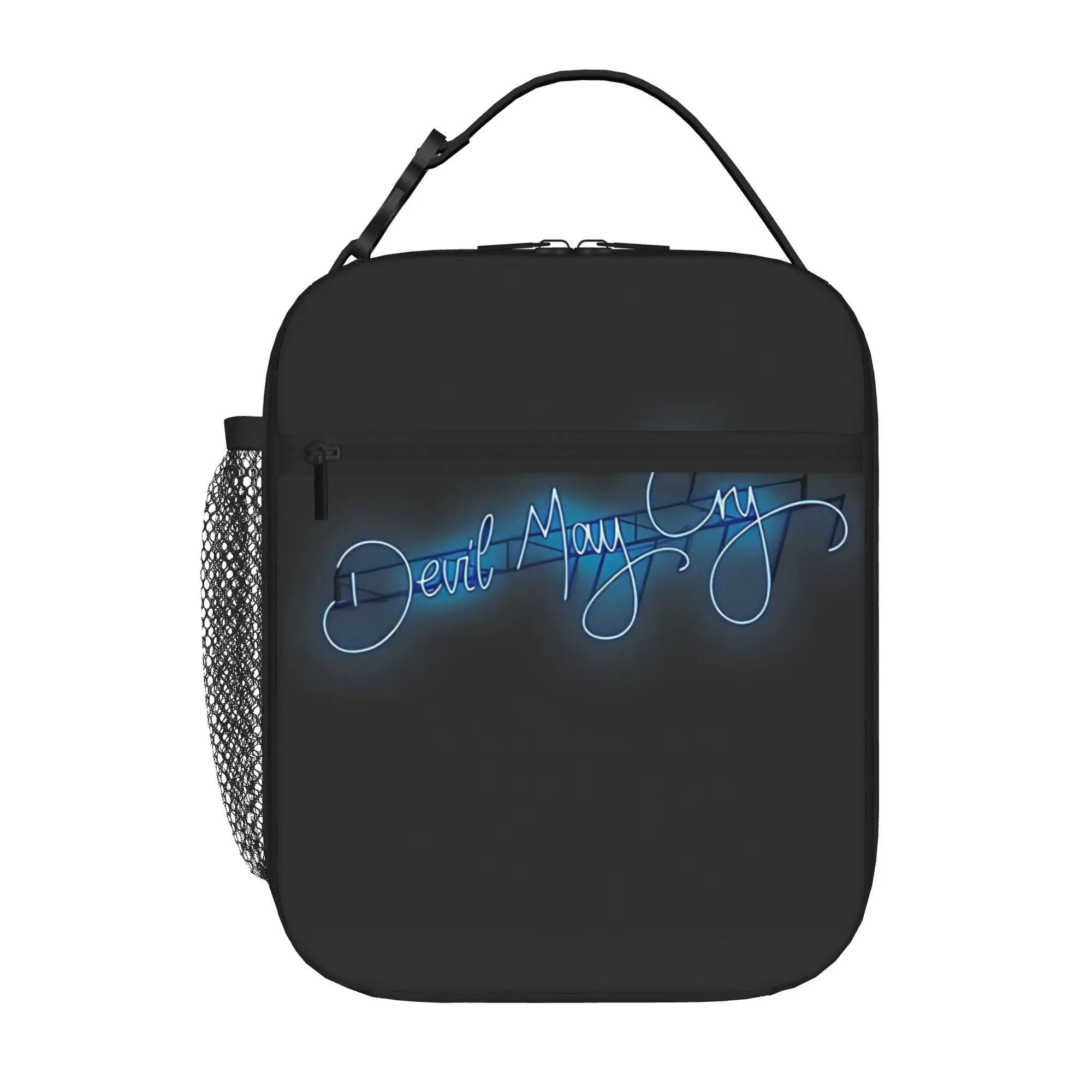 1 Piece Zipper Closure edgy hell warrior Storage Bag Pocket D-Devil May Cry School Lunch Food Box Reusable For Lunch Food Bag