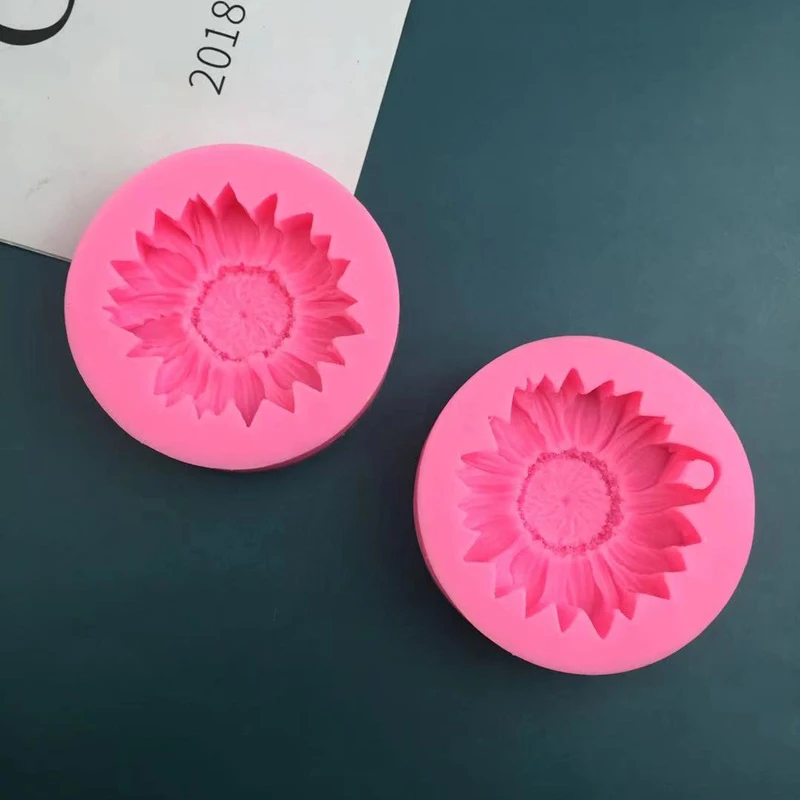 3D ดอกทานตะวันซิลิโคนแม่พิมพ์สบู่ยิปซั่มน้ํามันหอมระเหย DIY เบเกอรี่เครื่องมือพลาสเตอร์ตกแต่งบ้านดินเรซิ่นศิลปะหัตถกรรม