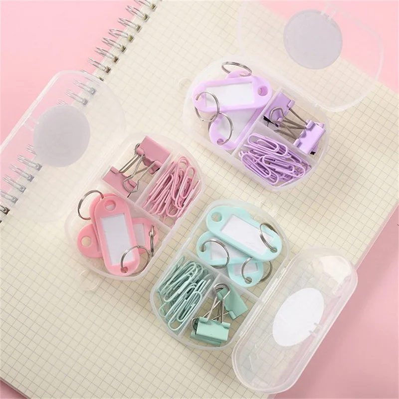 Mini Color Metal Stapler Set With Staples Binding Tools Stationery Office School Student Supplies