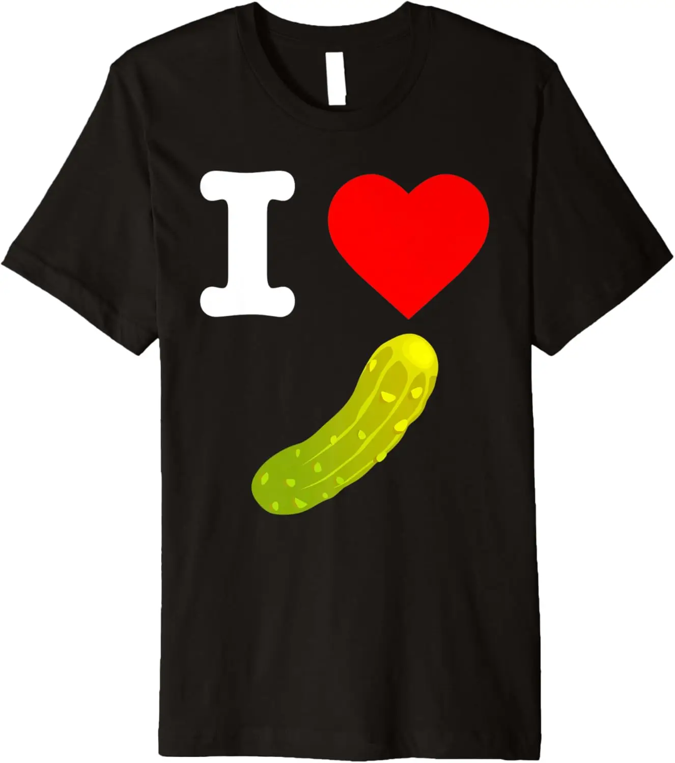 

I Love Pickles Yummy Crunchy Dill Pickle Cucumber TShirt