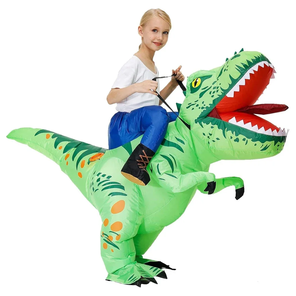 2025 Popular Inflatable Dinosaur Costumes for Adults and Kids Creative Cartoon Role Playing Models Great for Holiday Parties