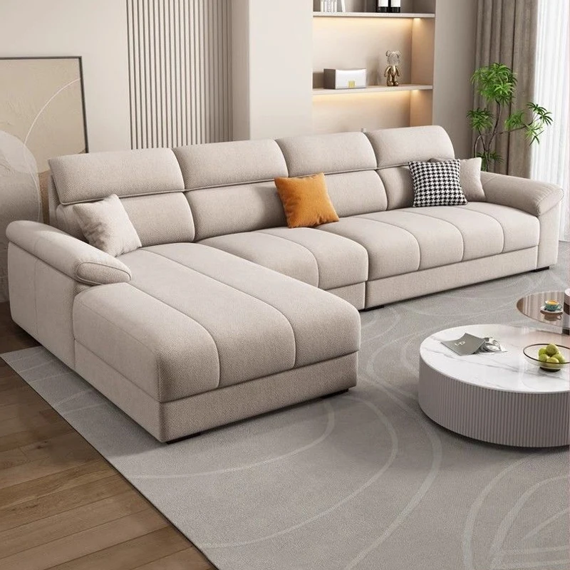 Cat scratching cloth sofa simple concubine sofa small apartment household cotton and linen fabric sofa living room