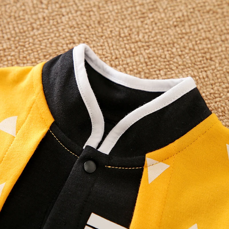 ملابس حديثي الولادة على طراز الرسوم المتحركة وسيم للعب الأدوار من القطن مريح وناعم0-18 بدلة أطفال بأكمام طويلة للربيع والخريف