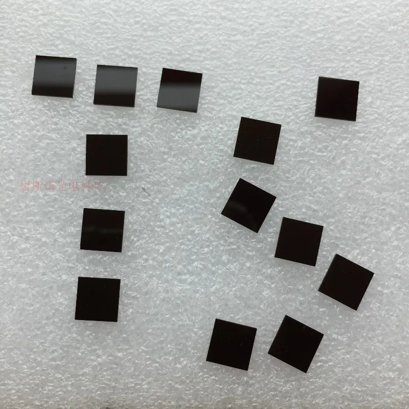 2PCS 10x10x1.0mm 850nm Lens Transmissive Filter Black Glass Visible Light Absorption/Cut-off Lenses