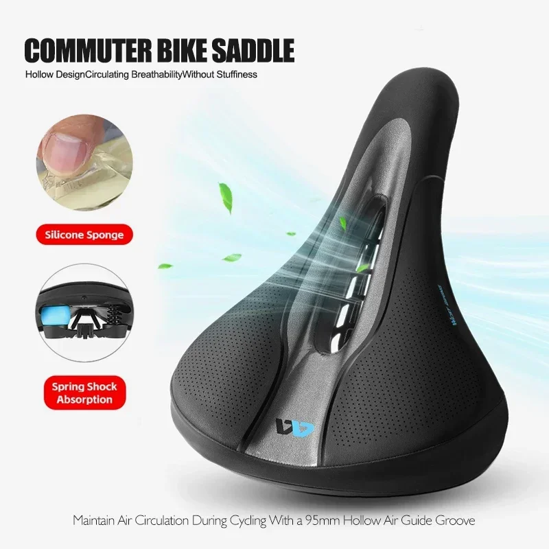 

Thicken Bicycle Saddle Comfortable Shockproof Cycling Seat Hollow Non-slip Soft Cushion Travel MTB Road Bike Saddle
