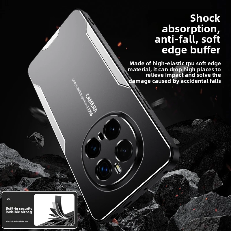 

Silicone Soft Bumper Cases For Honor Magic 8 6 Pro 5 7 Lite Luxury Full Lens Protection Shockproof Metal Back Cover Phone Case