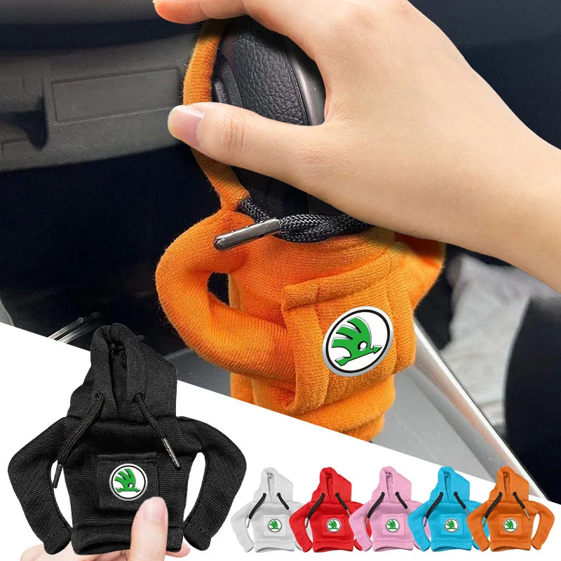 

Fashion Hoodies Car Gear Shift Knob Cover Hoodie Gear Shift Cover For Skoda Octavia 1 2 3 Rapid Kodiaq Karoq Fabia Kamiq Superb