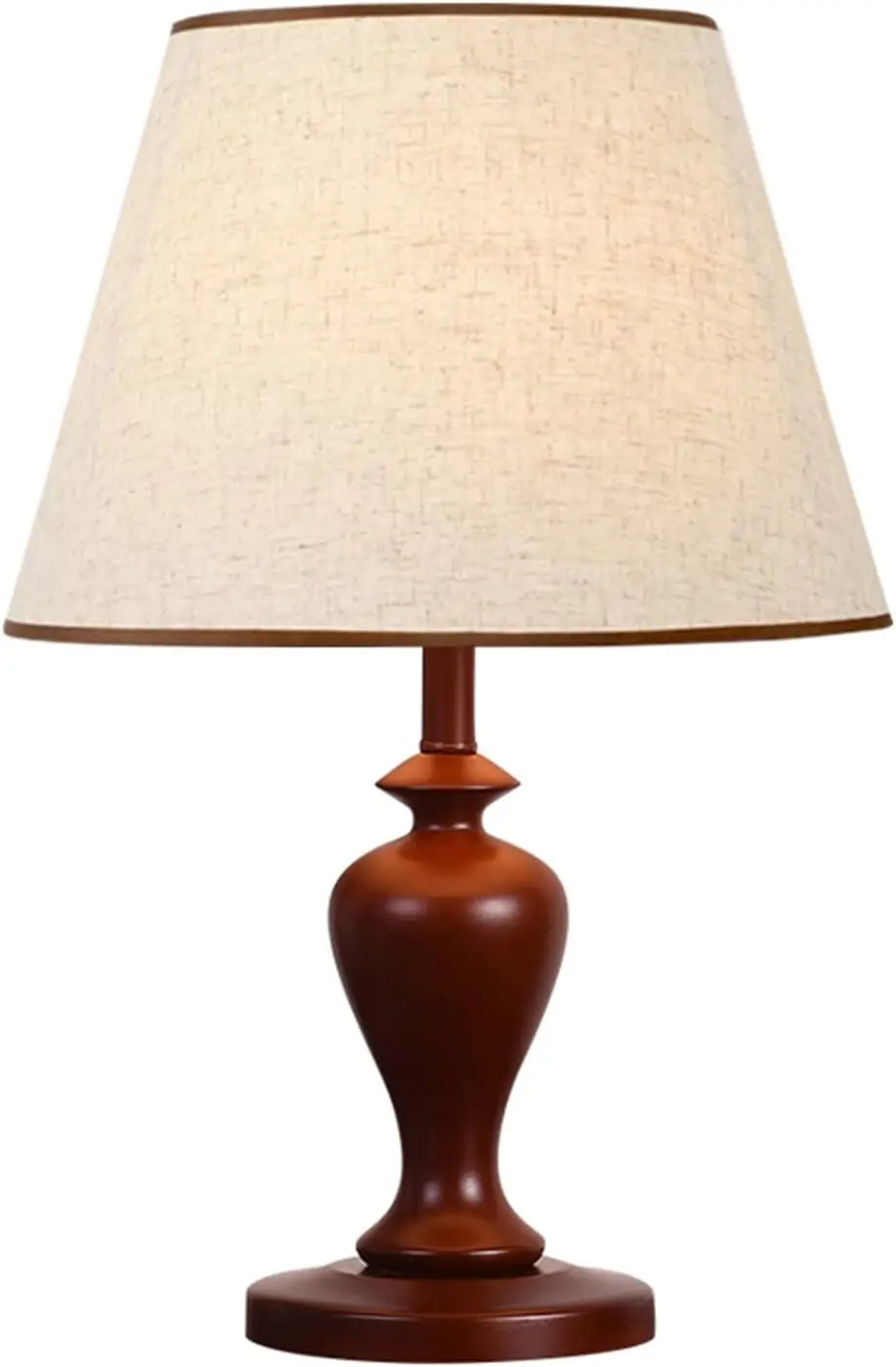Table Lamp Retro Table Lamps Wooden Bedside Table Lamps With Fabric Lampshade Concise Nightstand Lamps For Home Office Cafe,