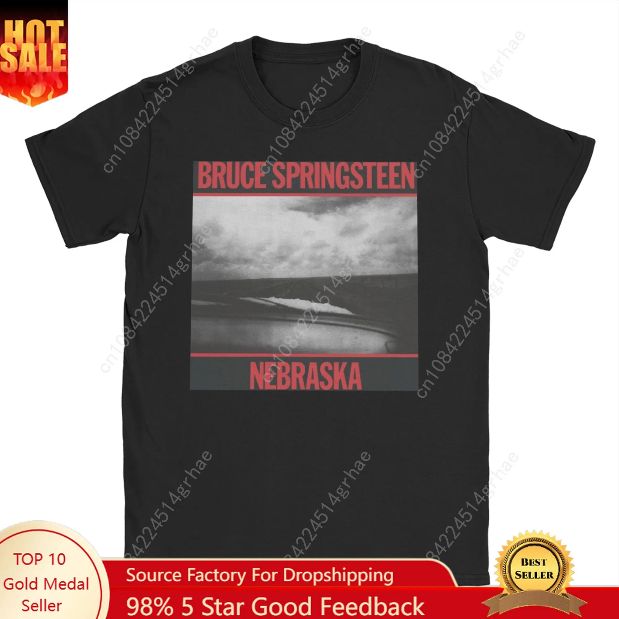 

Bruce Springsteens T Shirt Men Pure Cotton Leisure T-Shirt O Neck Nebraska Tee Shirt Short Sleeve Clothing Printing