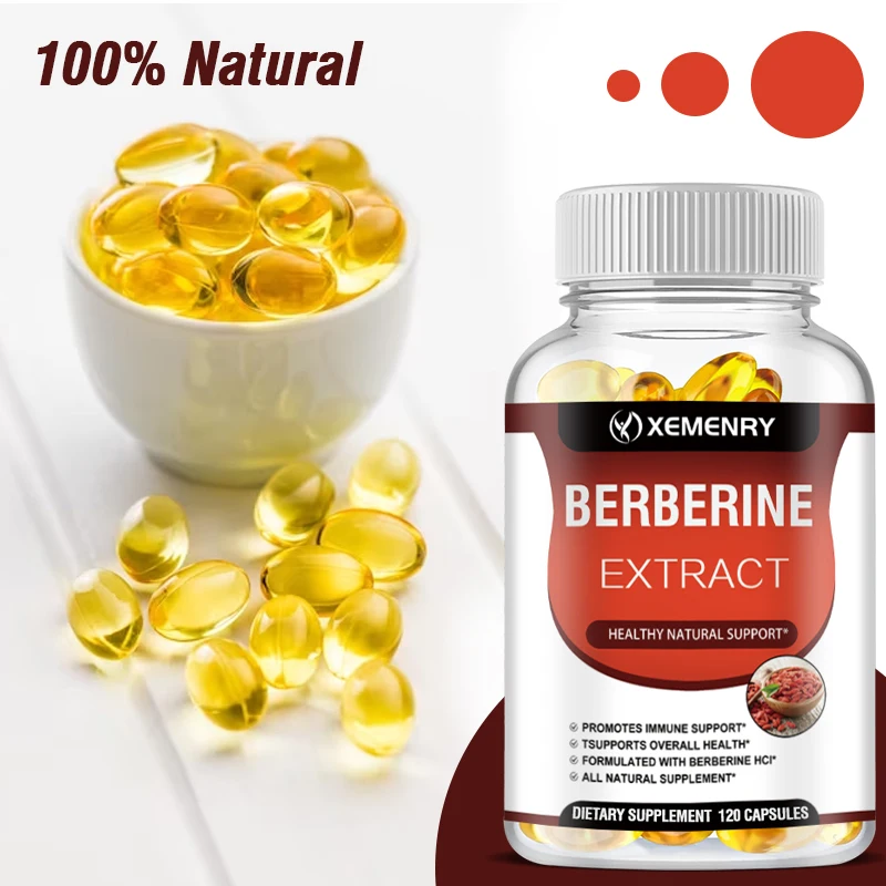 

Berberine Extract Capsules - Promotes Bone Growth and Collagen Production, Supports Overall Health, and Enhances Immunity