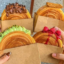5pcs/10pcsKesong Packing Box Bread Paper Cups Packing Lunch Box French Fries Hamburger Sandwich Pancake Baking Kraft Paper Packi