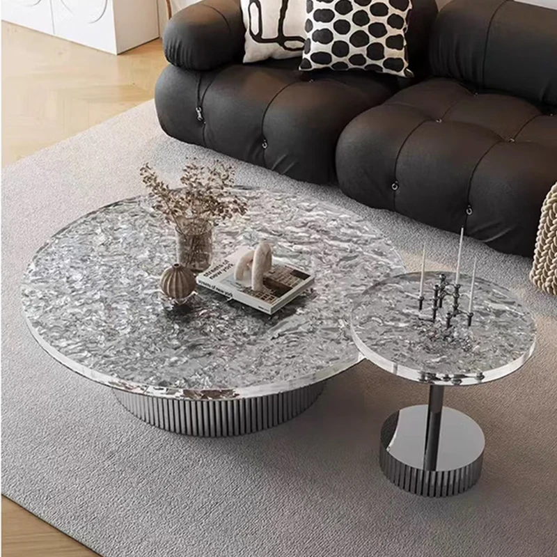 

Italian crystal coffee table, light luxury designer simplicity