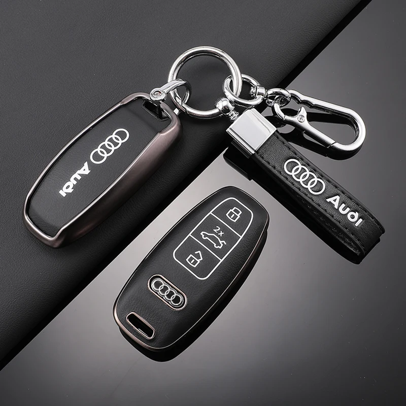 Soft TPU Car Remote Key Case Cover Keyless Protection Shell Fob for Audi A3 A4 B9 A6 A7 4K A8 E-tron Q5 Q8 C8 D5 SQ8 Accessories