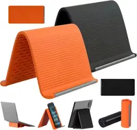 Support de téléphone portable en silicone pliable et flexible, support de bureau multi-angles réglable et portable pour iPhone, iPad, ordinateur portable, tablette, maison, bureau 1