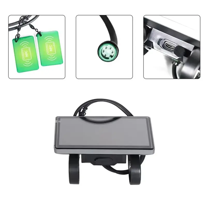 قطع غيار الدراجات استبدال الملحقات الجديدة دراجة كهربائية شاشة الكريستال السائل مع NFC ل OUXI V8 ، V5.0-EU نسخة E-Bike