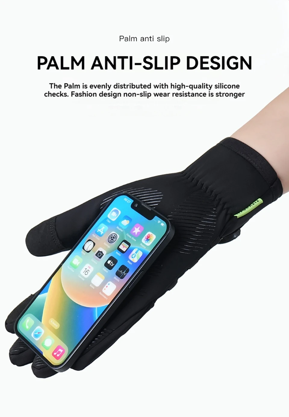 GTUBIKE Winter-warme Handschuhe für Männer und Frauen, verlängerte, verdickte, wind- und wasserdichte Sport-Touchscreen-Ski-Fahrradhandschuhe – Detail 12
