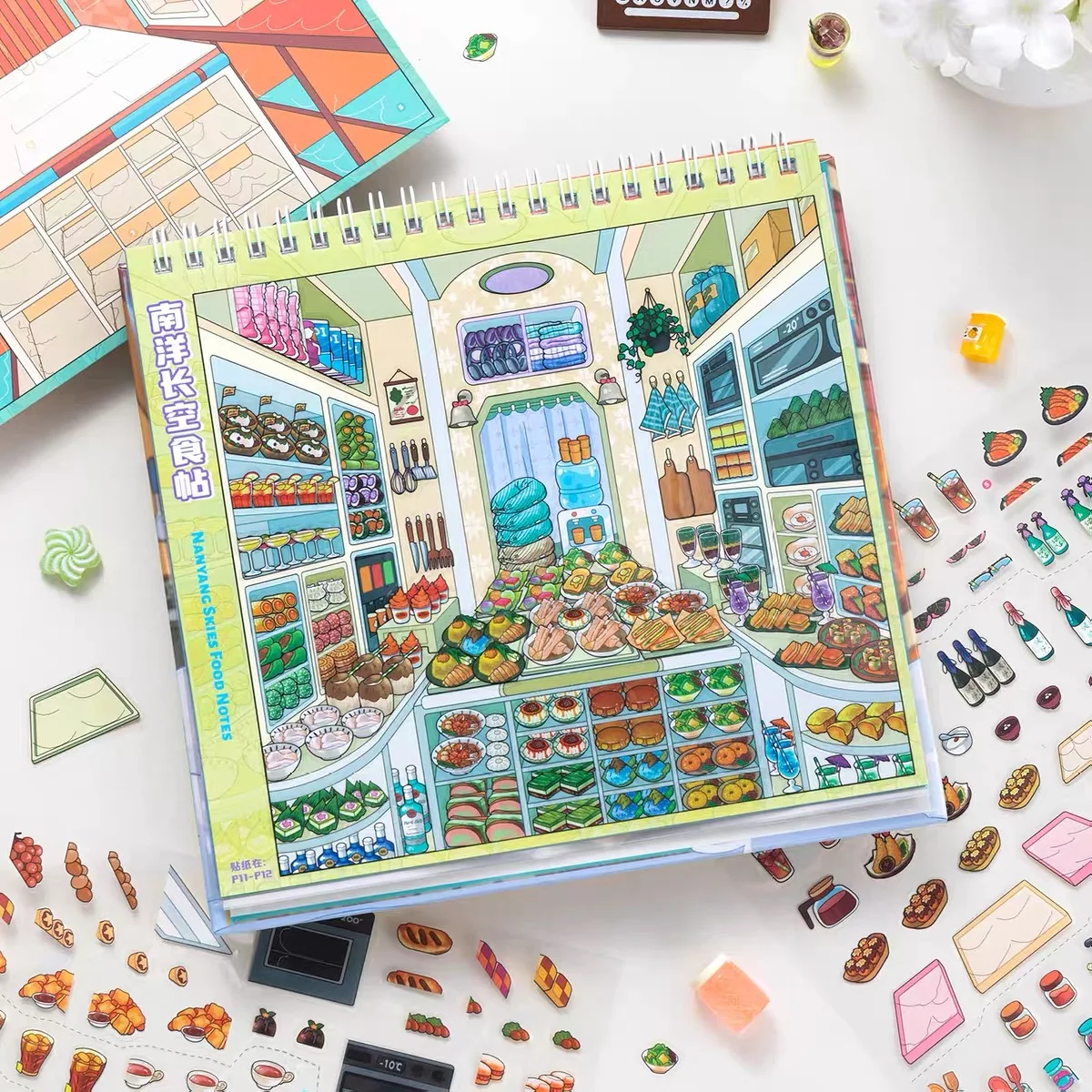 Junbei 15.0 Size Merchandise Collection: Cute Cartoon 3D Scene Stress Relief Stickers for Stationery