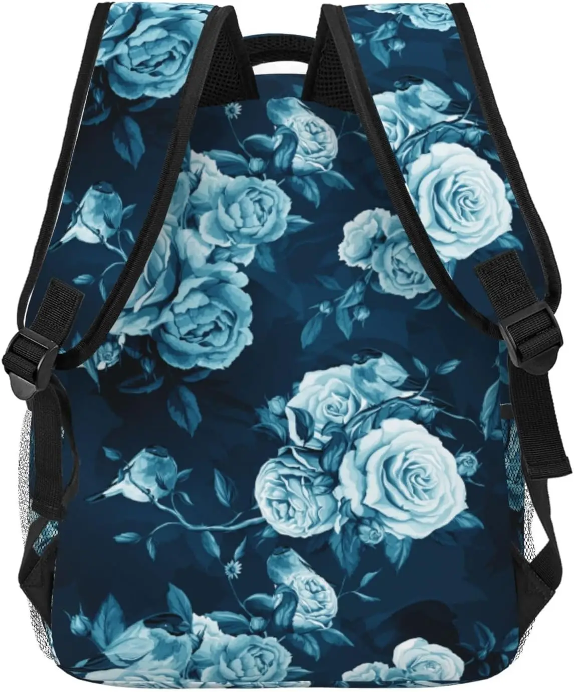 Blue Rose Bird Lightweight Laptop Backpack for Women Men College Bookbag Casual Daypack Travel Bag