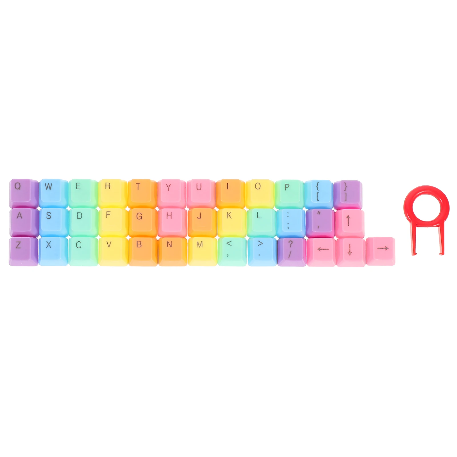 

1 set 1 Set Keycaps Mechanical Durable Scratch Resistant Keyboard Protector Bright Colorful Design Easy Install