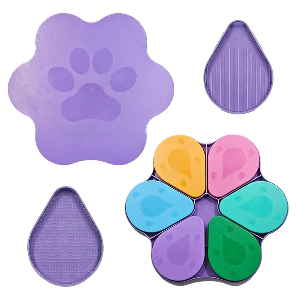 DIY Craft Diamond Painting Trays with Lid Beading Plates Cat Paw Dot Drill Plate Multi Functional Rhinestone Organizer