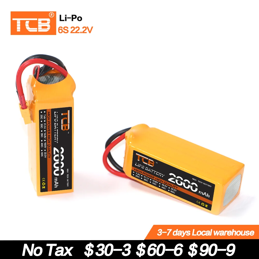 

Nano RC LiPo Battery 6S 2600mAh 22.2V 60C XT60 Li-Polymer Batteries For RC Drone Helicopter Air. plane Car Boat Aircraft Lithium