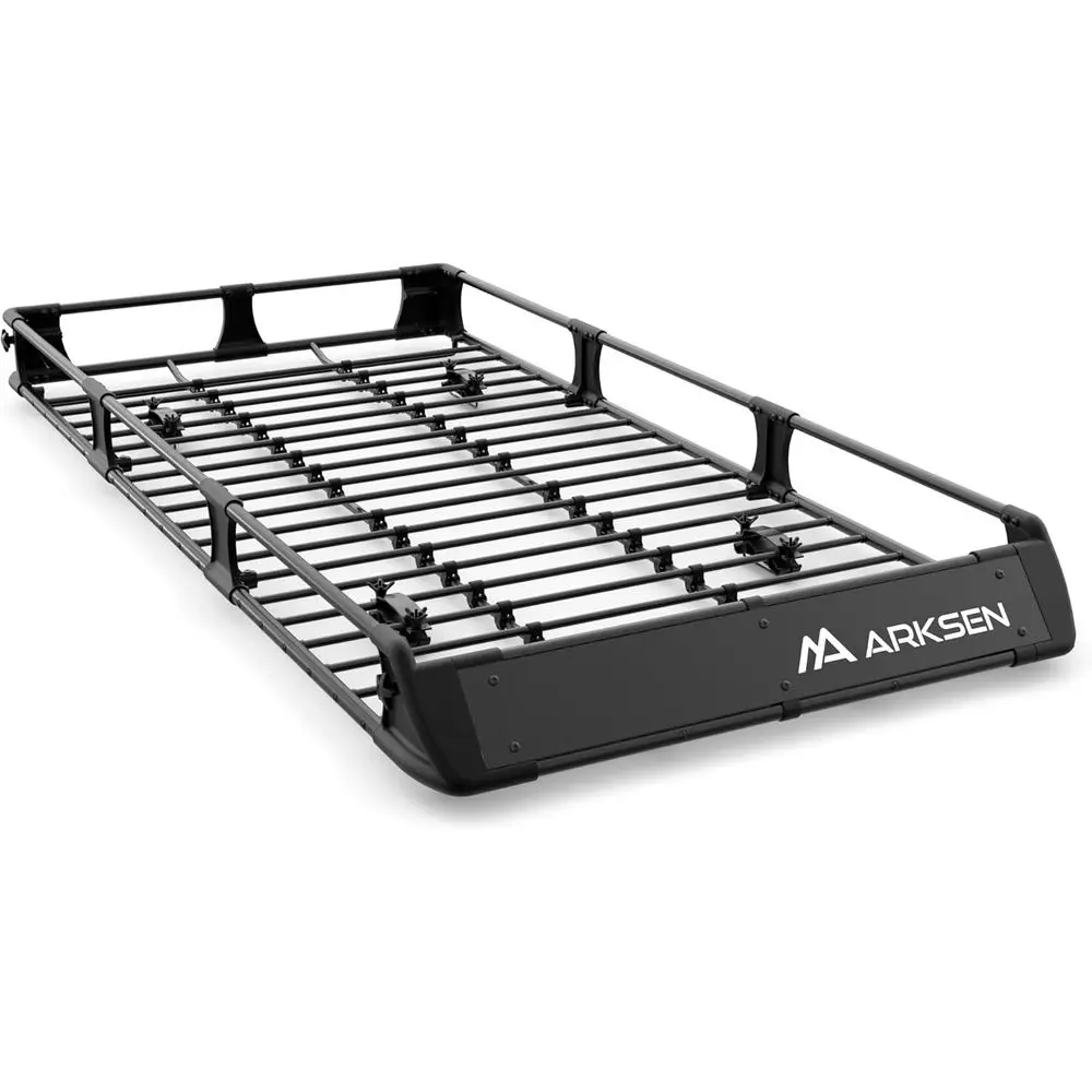 Versatile 82 x 39 Heavy-Duty Steel Roof Cargo Basket, 250 lbs Capacity, Suitable for SUVs, Trucks, and Large Items
