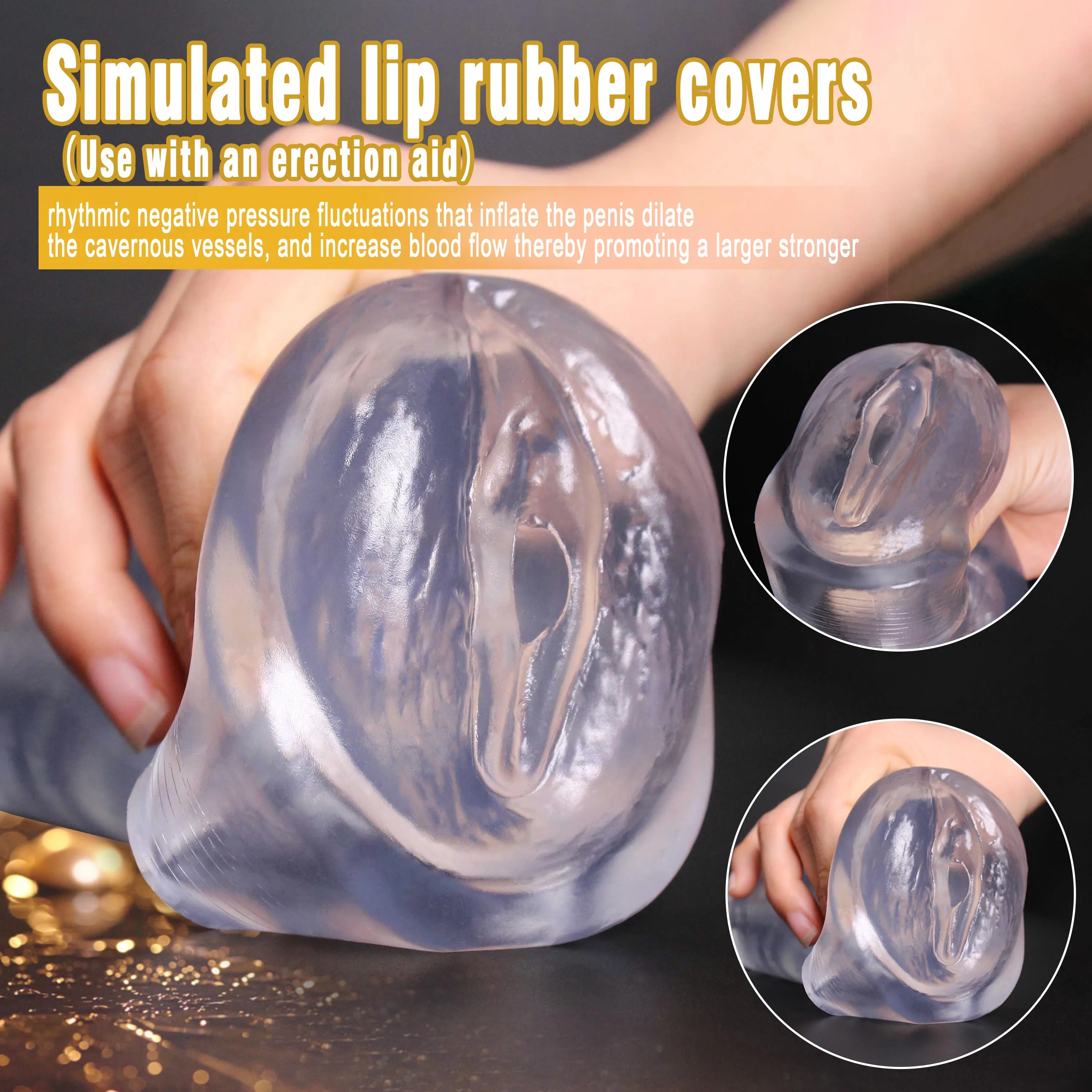 Realistic Silicone Pressure Cap Protective Sleeve For Penis Pump Artificial Anal Soft Masturbation Cup Male Sex Toy Accessory