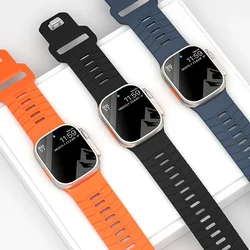 Silicone Strap For Apple Watch Band Ultra 2/1 49mm Series 9 8 7 45mm Sport soft Bracelet iWatch 6 5 4 3 SE 44mm 42mm Belt Correa