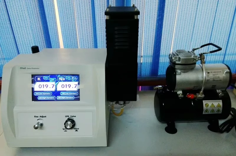 Good Price, High Quality, and Cost-effectiveness FP-640 Factory Price Digital Flame Photometer with Small Air Compressor