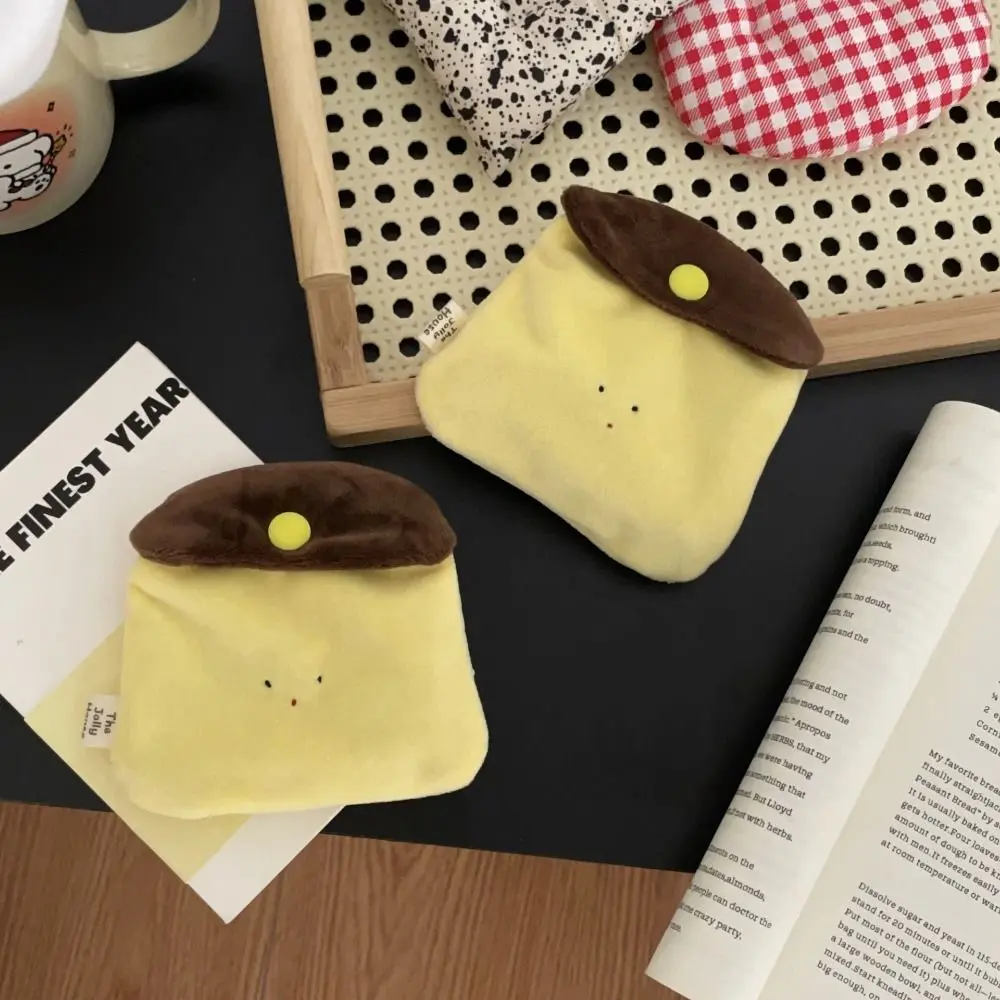 

Creative Caramel Pudding Coin Purse Plush Large Capacity Card Holder Cartoon Mini Earphone Bag