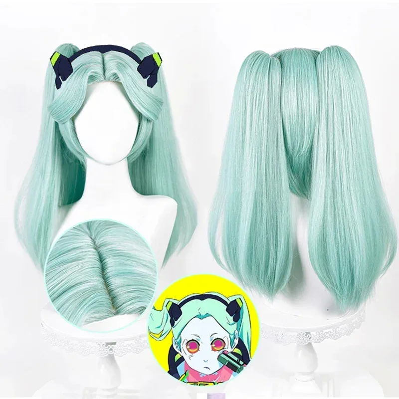 신상품 2025 애니메이션 사이버펑크 에저러너스 레베카 코스프레 의상 재킷 가발 타투 스티커 헤드웨어 세트 할로윈 의상 ★ ❤ ★