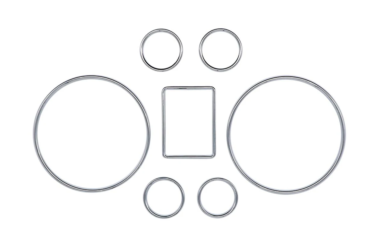 

One Set of 7 Pieces - Car Styling Chrome Dashboard Gauge Ring Set For Audi A6 C5 / A4 B5 / A3 8L