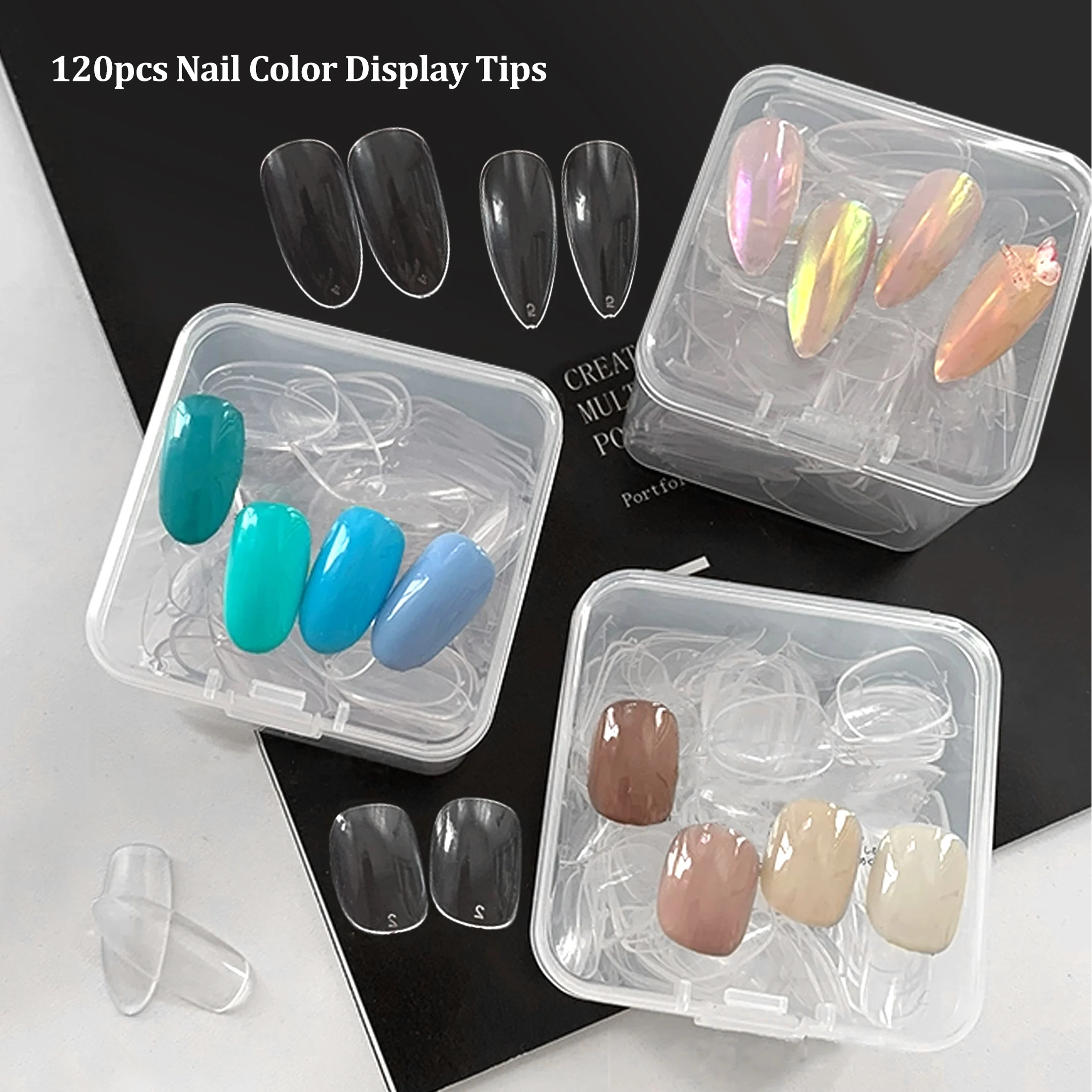 Plaque à ongles à motif de Nail Art, Style court japonais, forme carrée, numéro unique, ovale, fabrication d'échantillons, affichage de Palette de couleurs