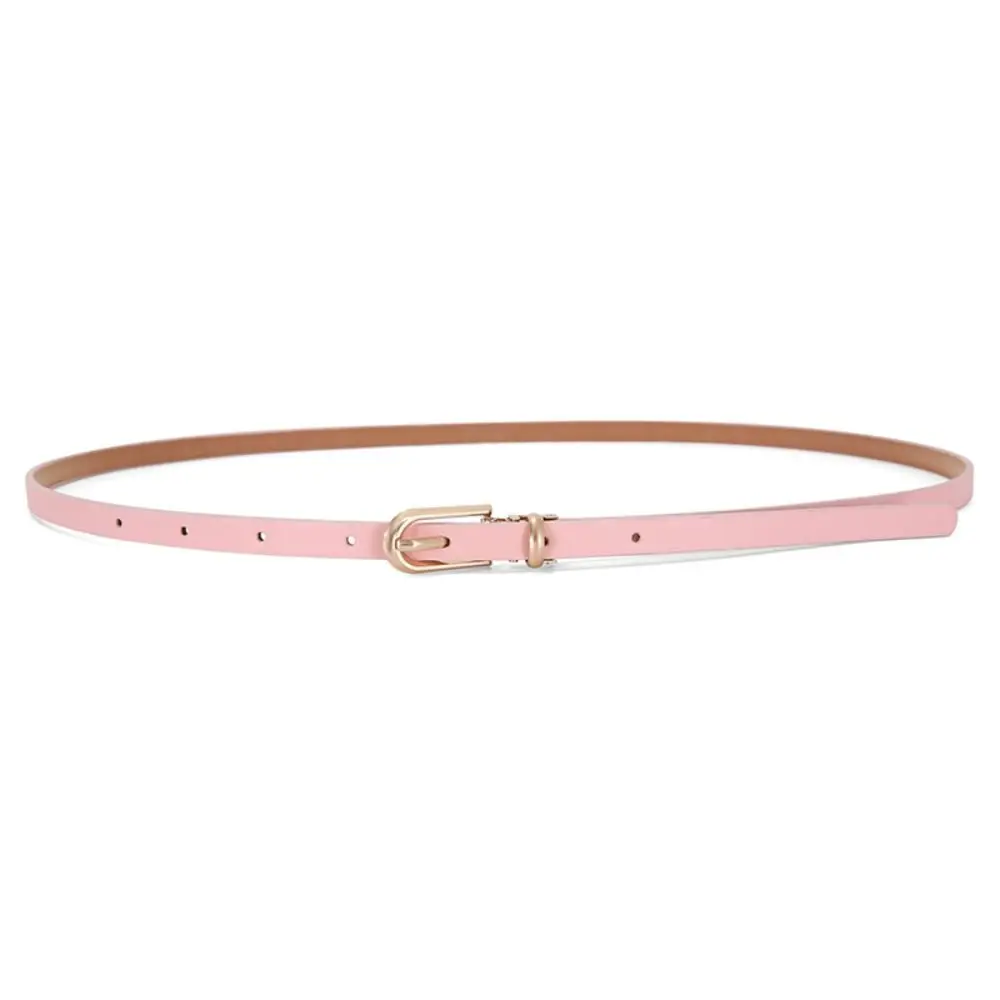 

Gift Candy Color PU Leather Waistband Adjustable Waist Belt Thin Belt Waist Strap Alloy Buckle Thin Waist Belt Ladies