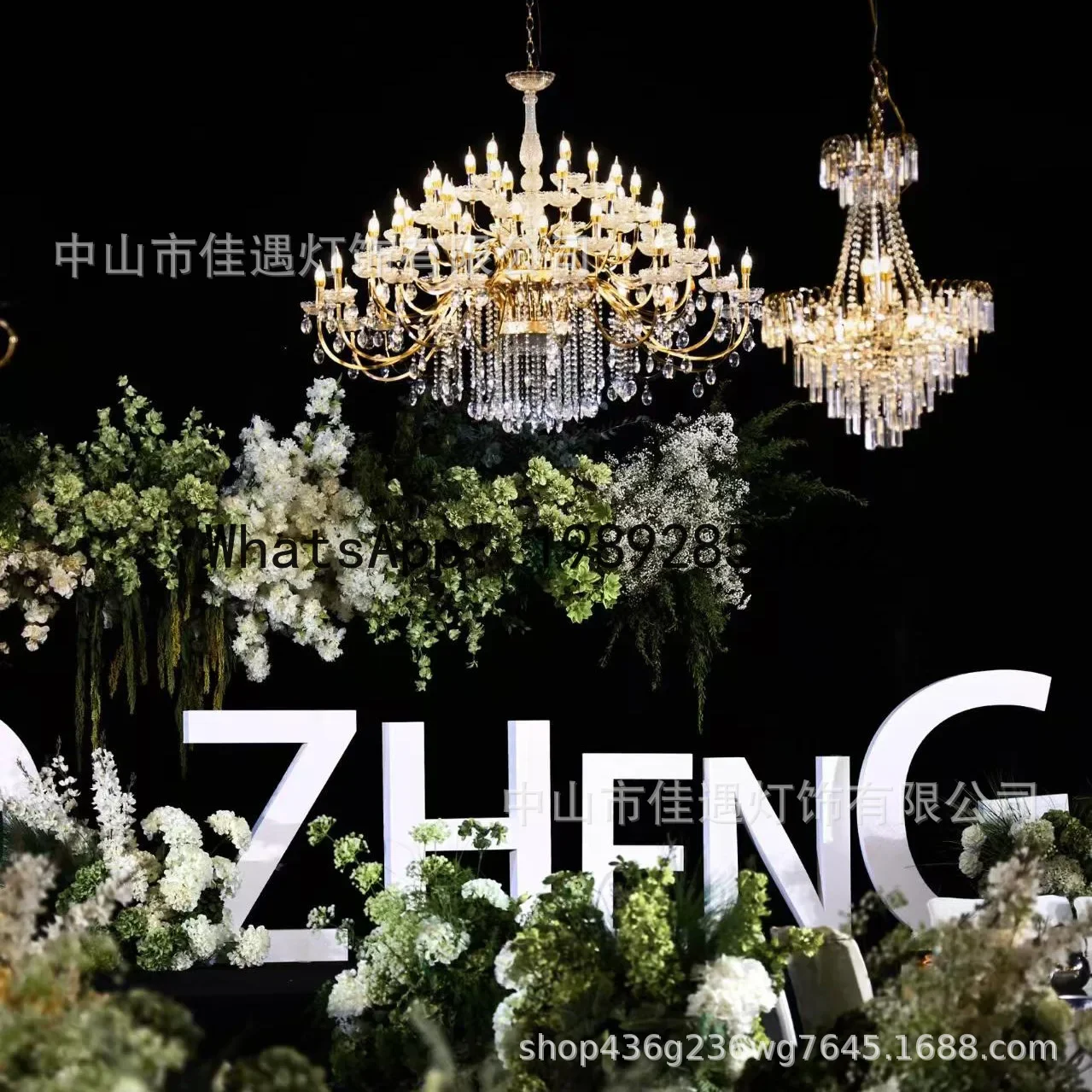 wedding hall iron crystal chandelier wedding props wedding hotel