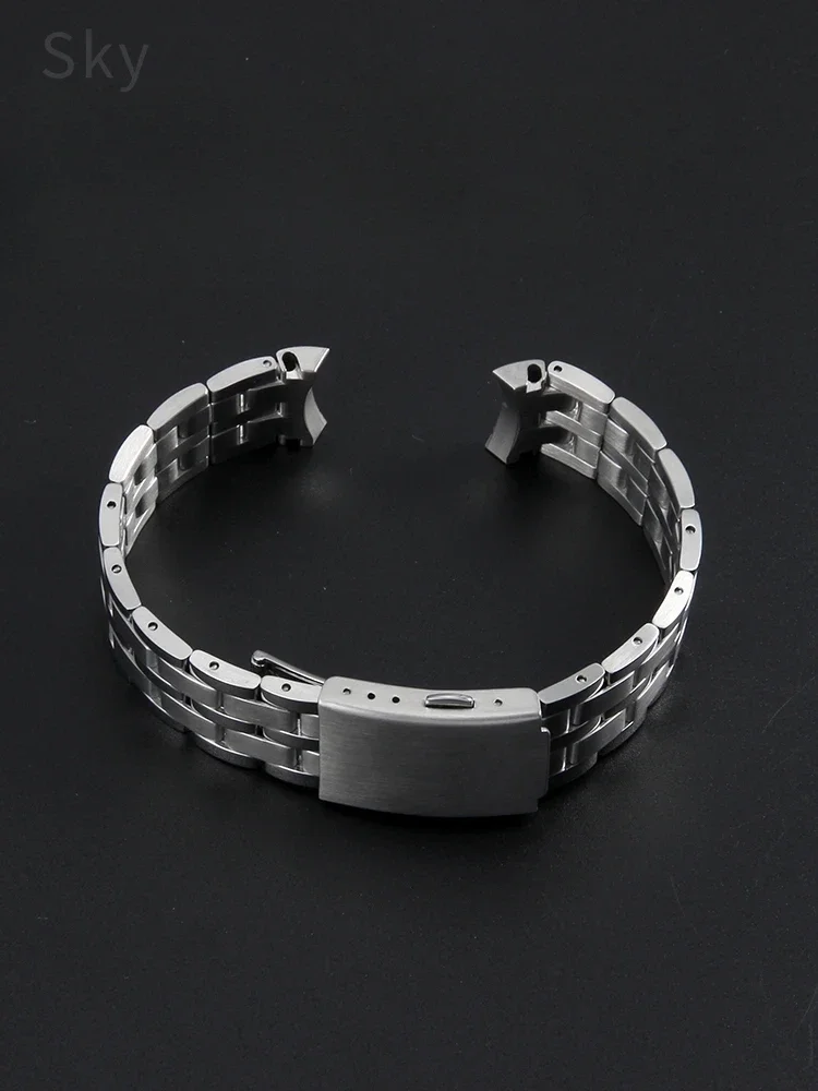 For Tissot 1853 Classic Series T033 Double Press Buckle Accessories T033410A T033410B T033210a Arc Interface Watchbands