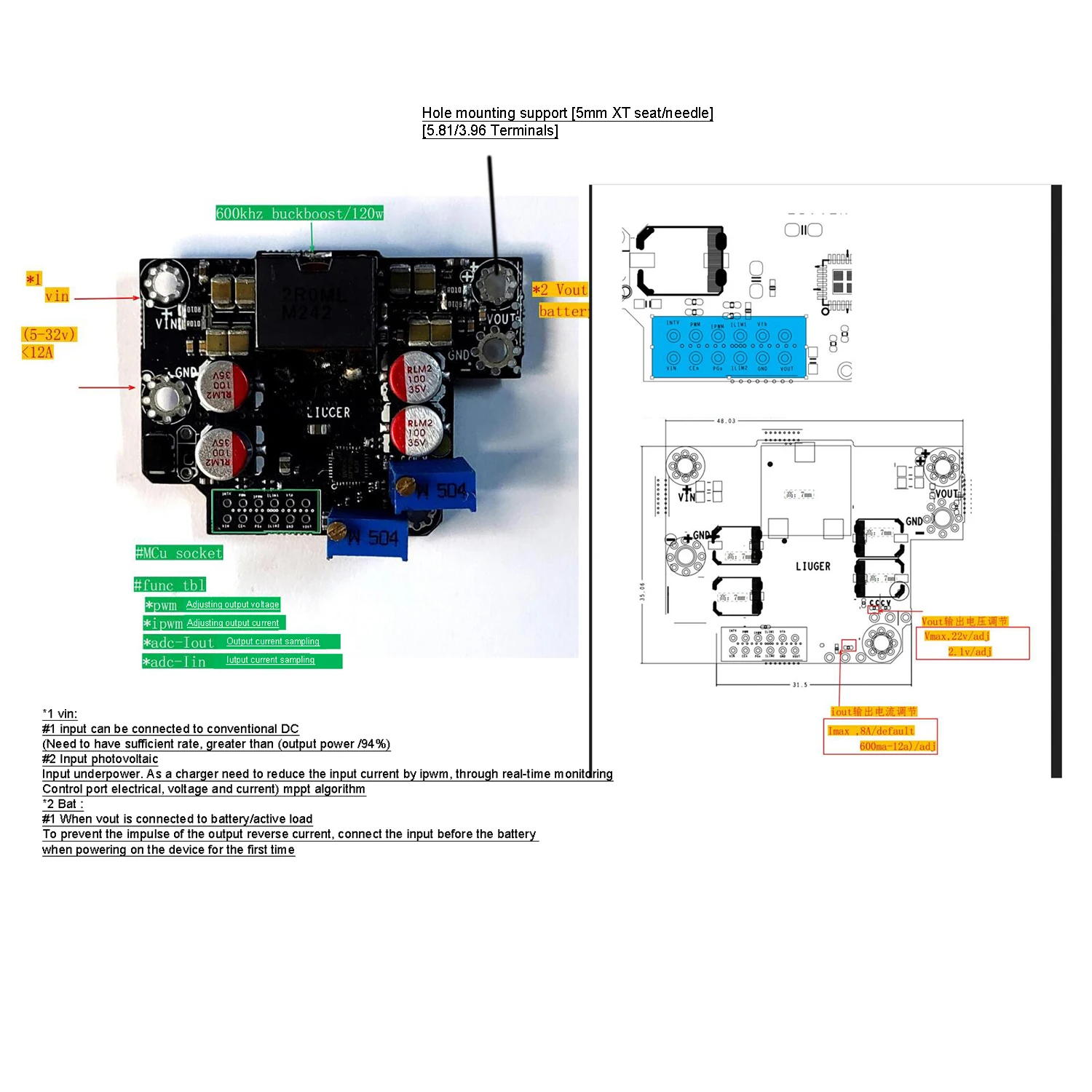 Imagem -03 - Power Battery Charging Converter Tensão Ajustável Carregador Regulador Pwm Regulador de Carro Sc8701 150w 12a dc Buck Boost 5v 12v 15v 24v