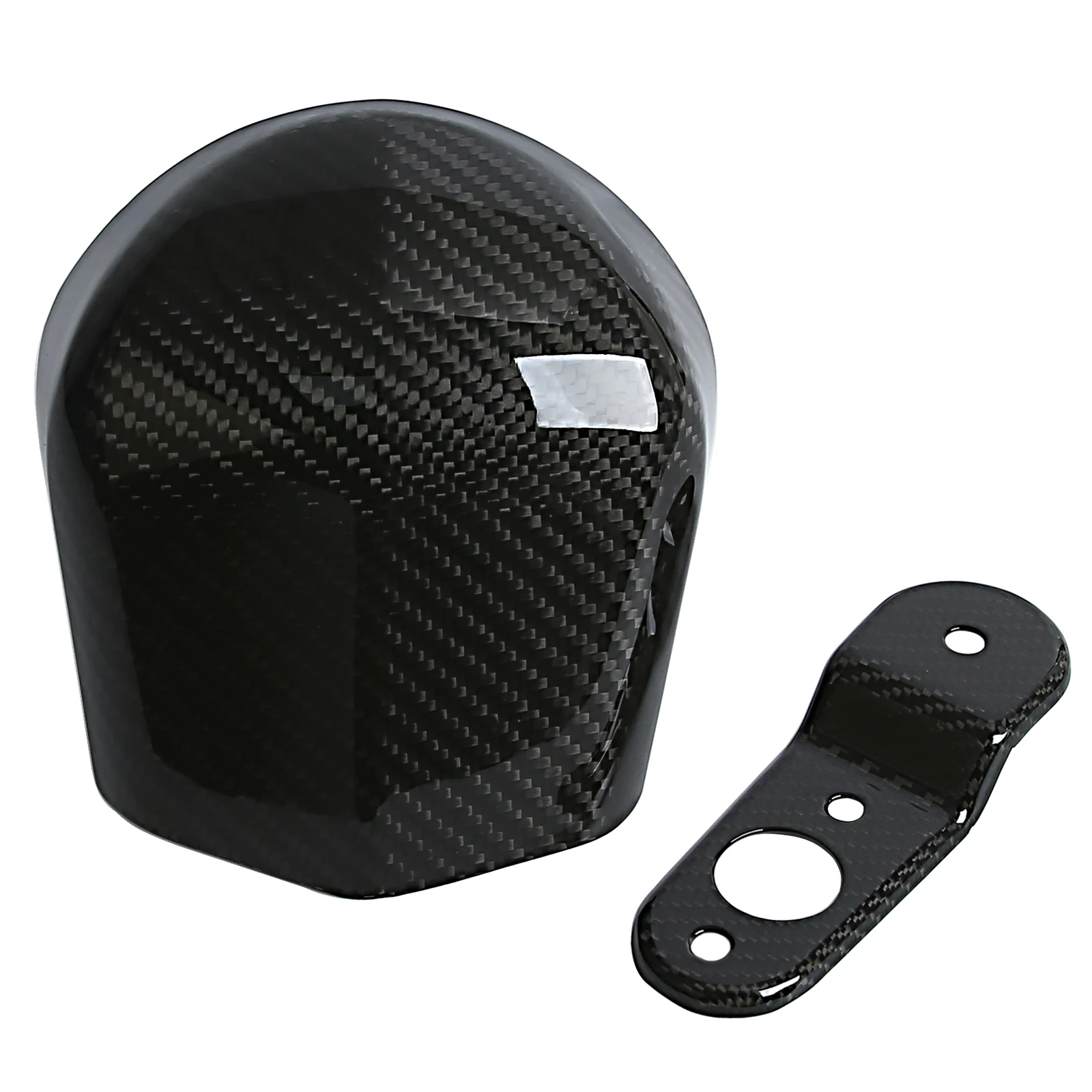 Koolstofvezel claxonkap & beugelbevestiging voor Harley Touring Electra Ultra Glide Road Street Glide Road King en Trike 1993-2023